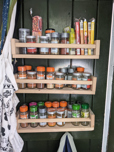 Show me how you store your herbs and spices?