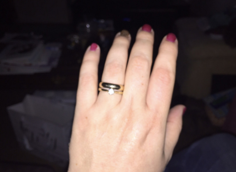 .. to ask to see your engagement & wedding rings? :D