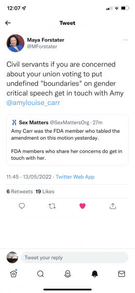 FDA Union debating boundaries of gender critical speech