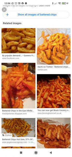 Left over chip shop chips
