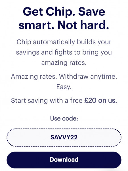 New chip promo code £20 deposit £1.05