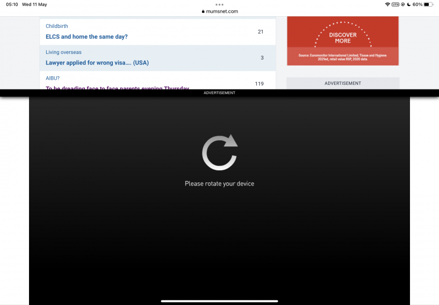 Adverts in the middle of posts