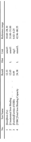 Iron results &  low b12
