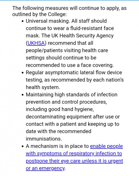 What's with Specsavers and masks ?