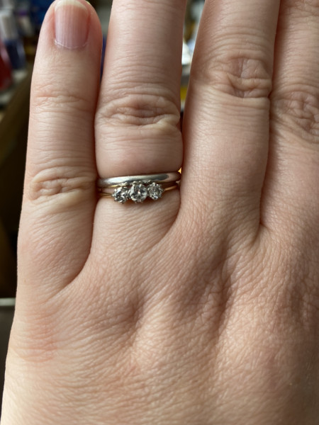 .. to ask to see your engagement & wedding rings? :D
