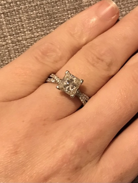 .. to ask to see your engagement & wedding rings? :D