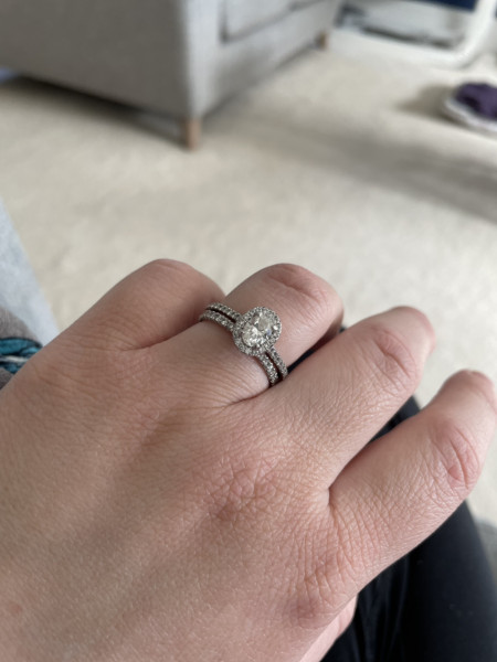 .. to ask to see your engagement & wedding rings? :D