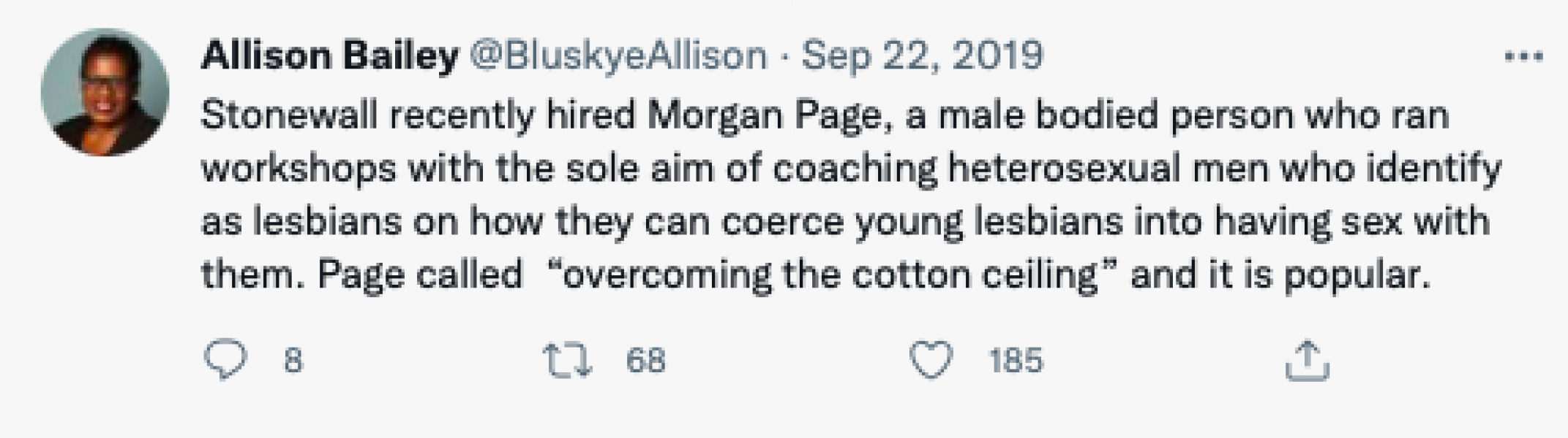 Allison Bailey v Stonewall - Employment Tribunal hearing Thread 6