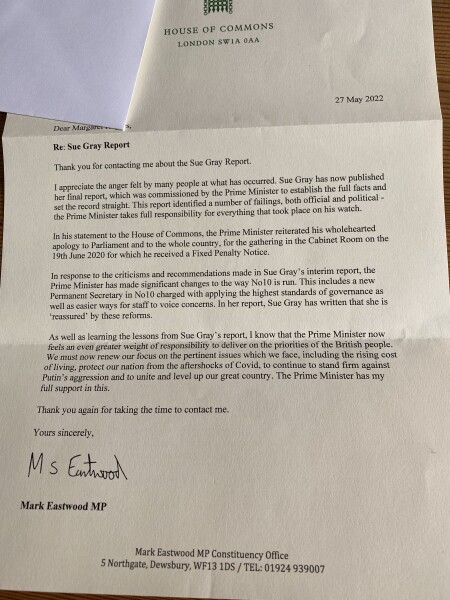 Boris Johnson, FPN's, and Sue Gray report due.  Thread 5