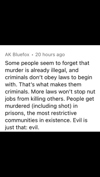 Not to understand resistance to gun control