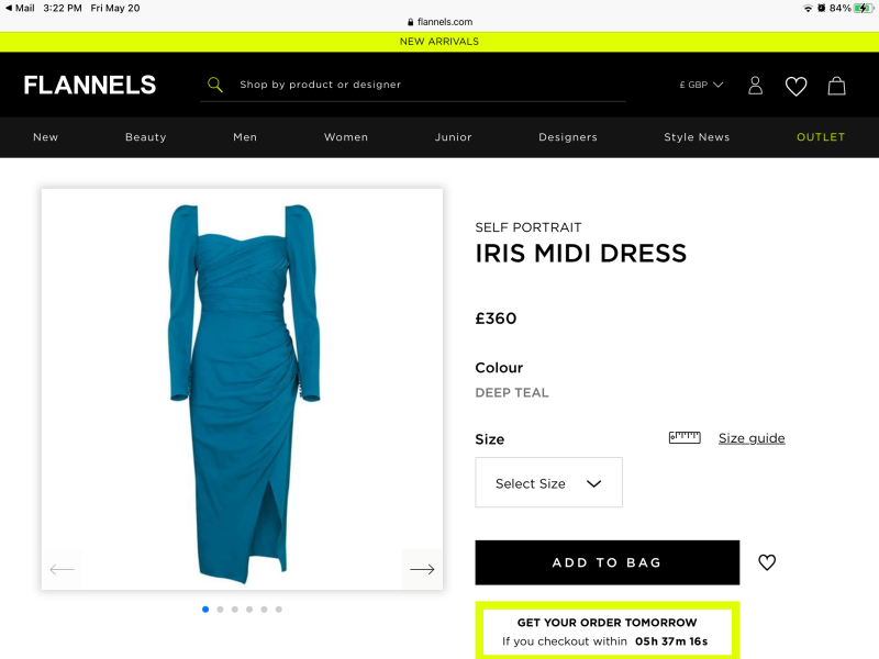 Wobbling about dress