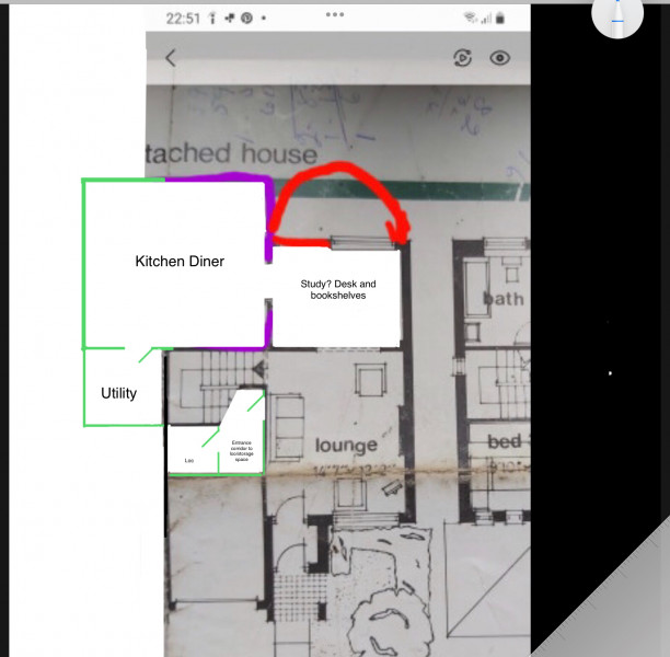 How would you extend this floor plan