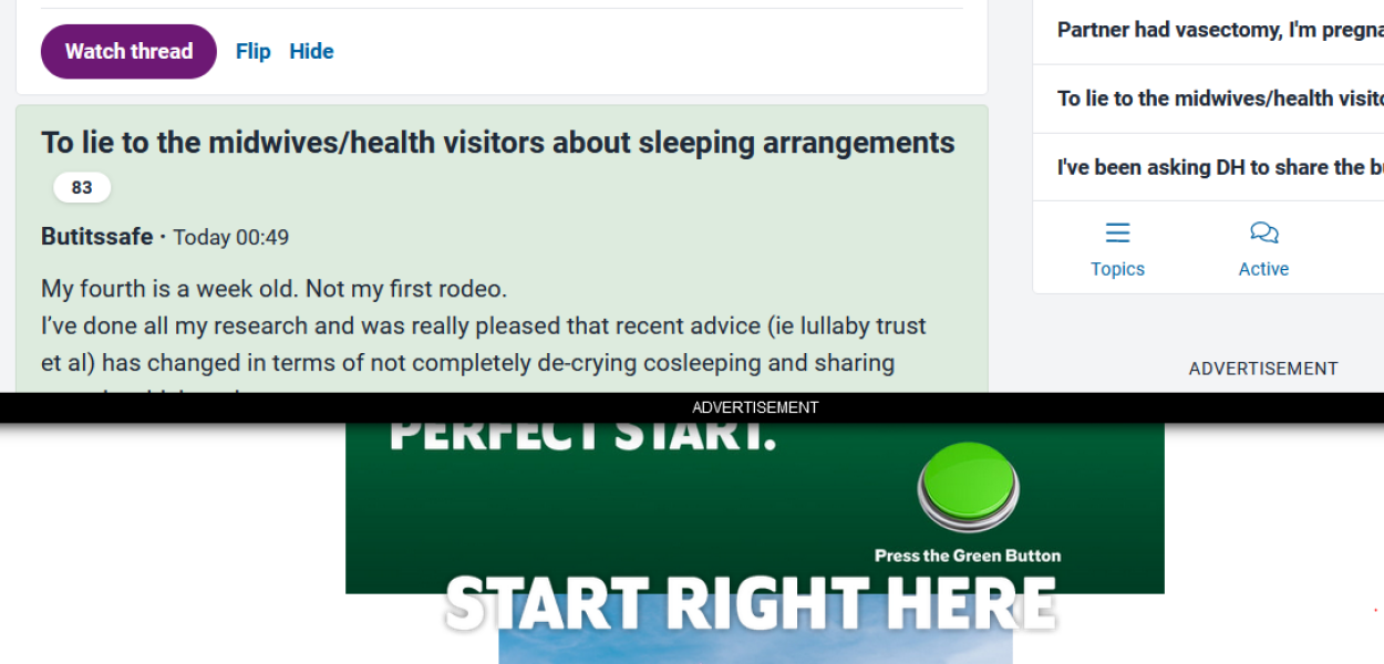 Ad covering whole page