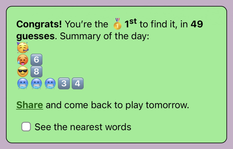 Love semantle? Try cemantle - thread 2