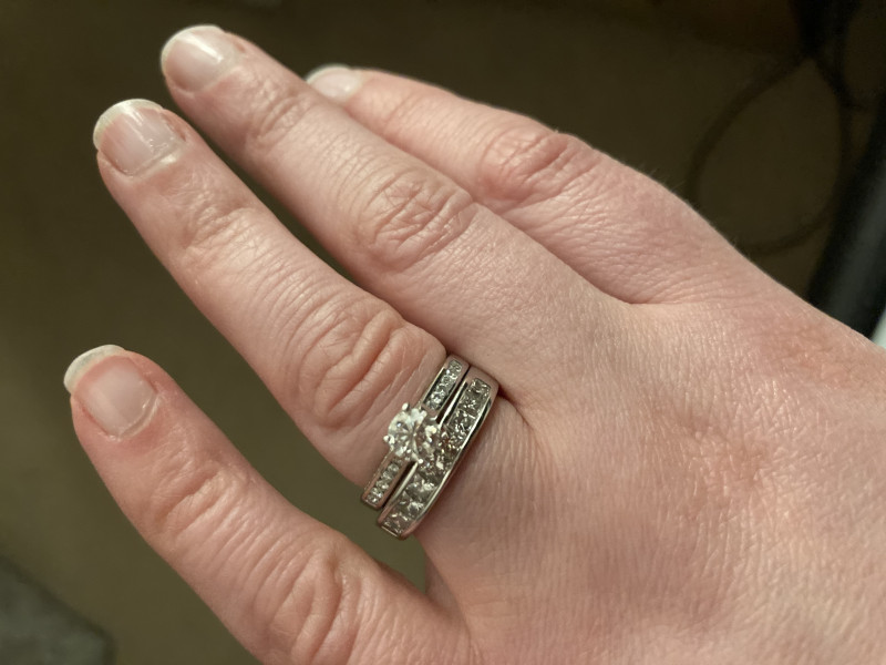.. to ask to see your engagement & wedding rings? :D