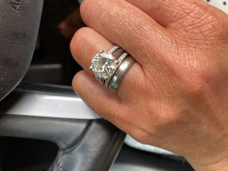 .. to ask to see your engagement & wedding rings? :D