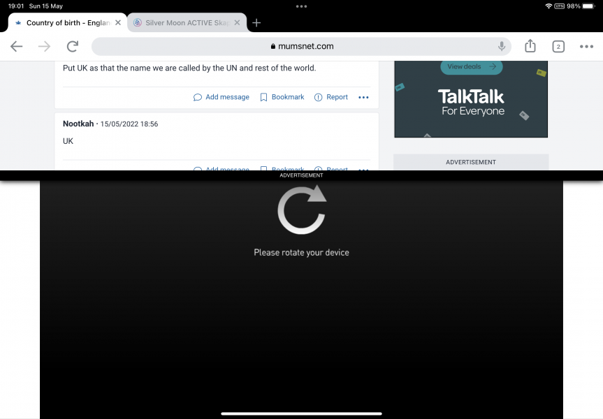 Adverts in the middle of posts