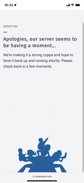 Keep getting the oops we're making mn a strong cuppa message on threads im onn