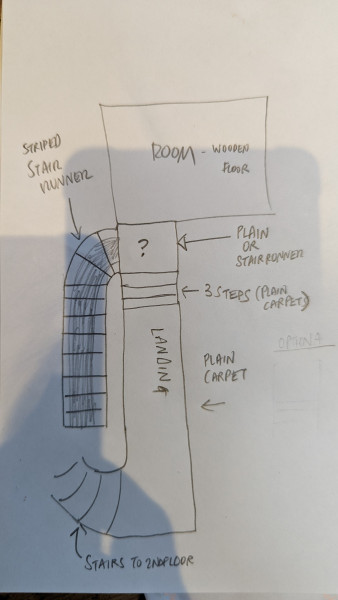 Carpet runner. Diagram included! 