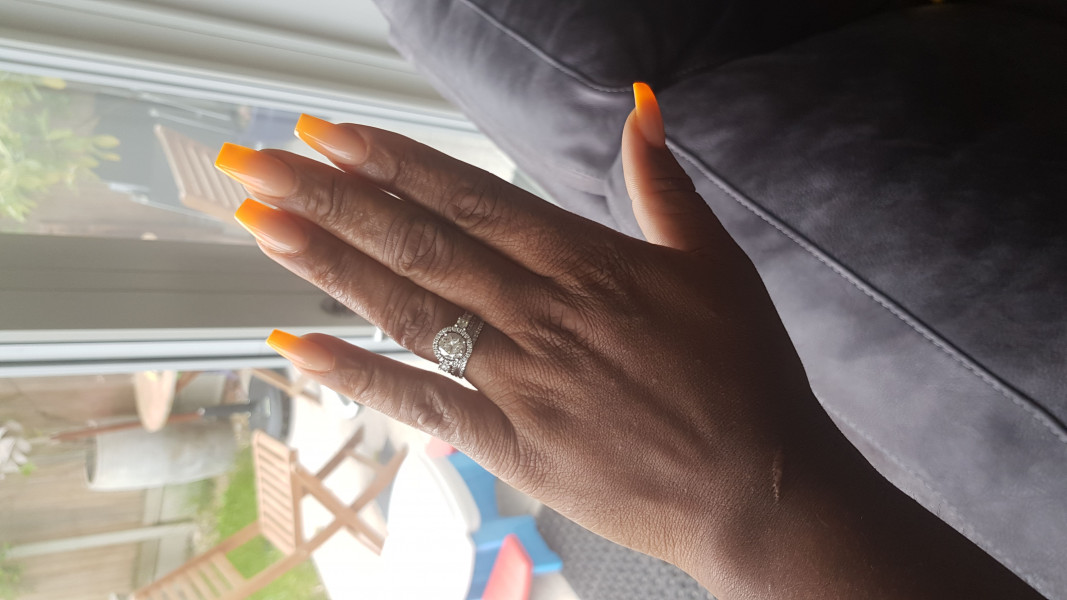.. to ask to see your engagement & wedding rings? :D