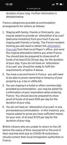 Attestation d'acceuil required for visits to France? 