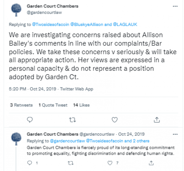 Allison Bailey v Stonewall - Employment Tribunal hearing Thread 7
