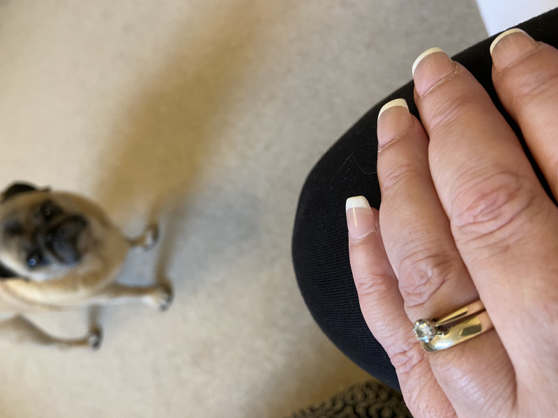 .. to ask to see your engagement & wedding rings? :D