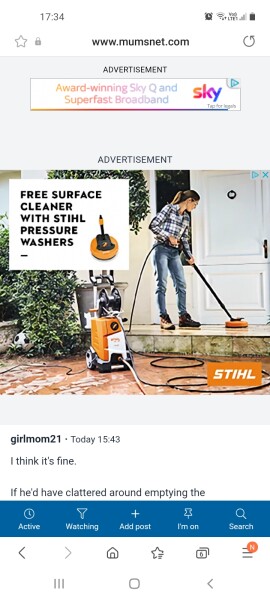 DH and the pressure washer...