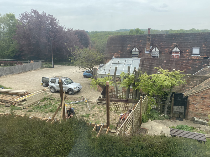 Permanent structure beer garden