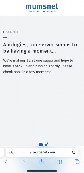 Keep getting the oops we're making mn a strong cuppa message on threads im onn