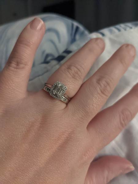 .. to ask to see your engagement & wedding rings? :D