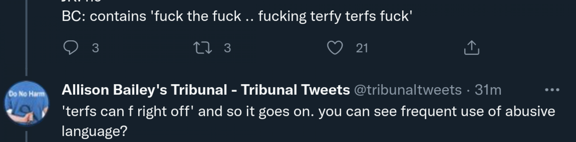 Allison Bailey v Stonewall - Employment Tribunal hearing Thread 8