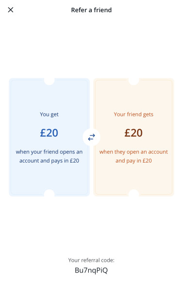 Chase bank account free £20