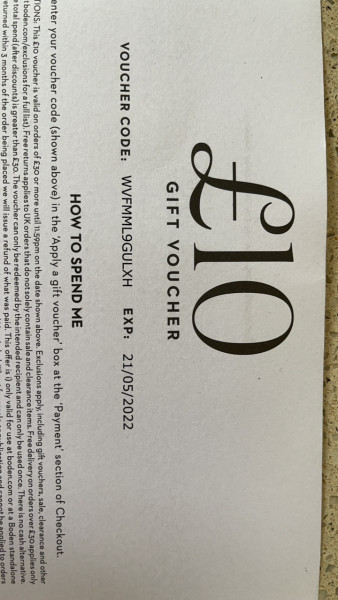 Anyone got a £10 off code from Boden they're not going to use