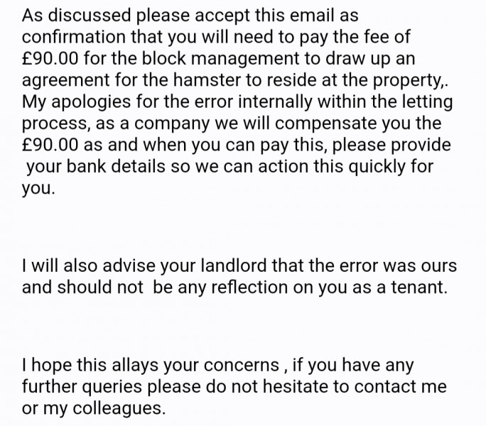 To think the estate agent should pay.