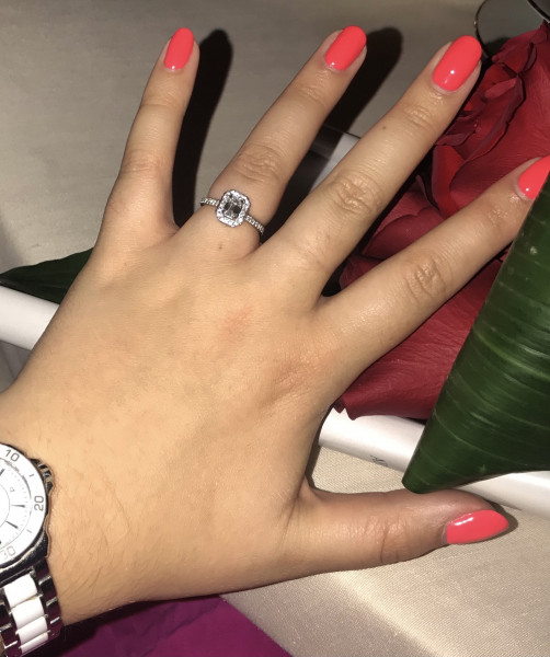 .. to ask to see your engagement & wedding rings? :D