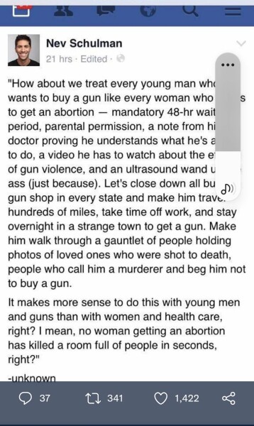Not to understand resistance to gun control