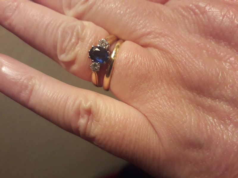 .. to ask to see your engagement & wedding rings? :D