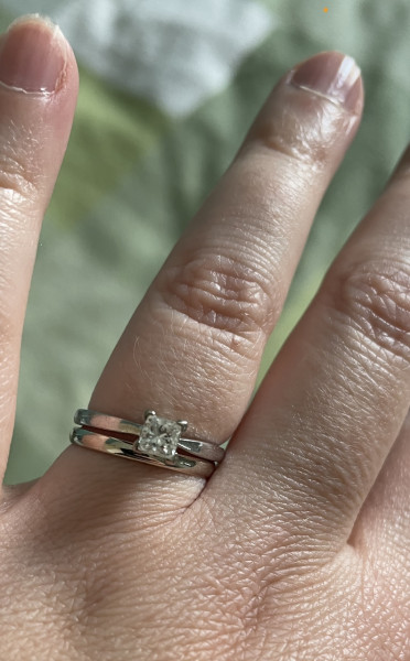 .. to ask to see your engagement & wedding rings? :D