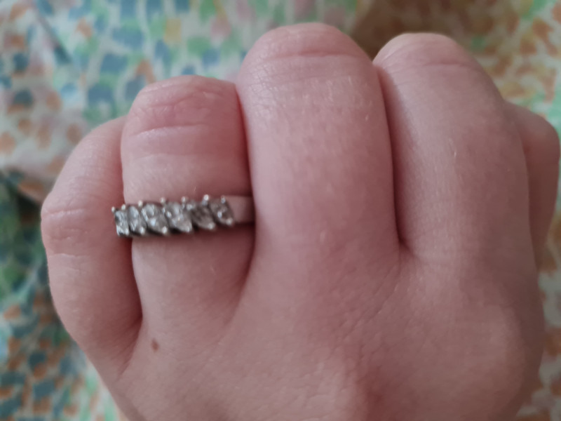 .. to ask to see your engagement & wedding rings? :D