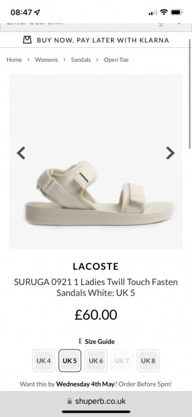 Trying to find a pair of sandals