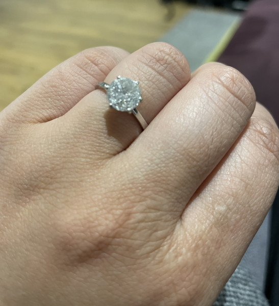 .. to ask to see your engagement & wedding rings? :D