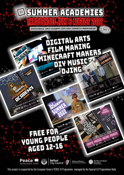 FREE Belfast Summer Schemes for 11-16 - Film/Music/Minecraft/Illustration/DJing