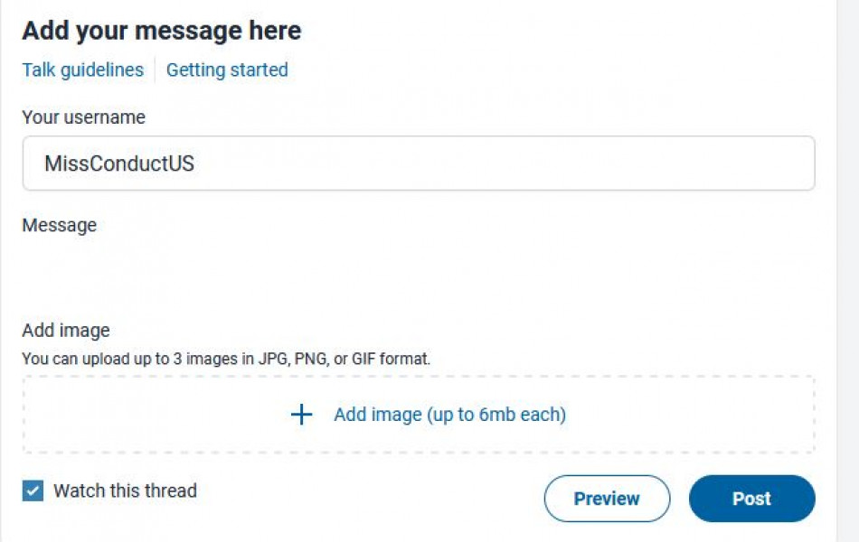 Can't post on a thread I'm already on