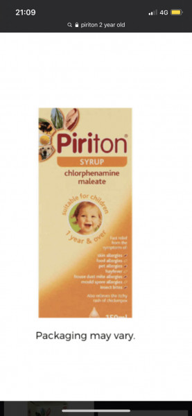 Hayfever 2 year old
