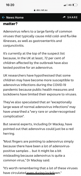 Hepatitis outbreak in children