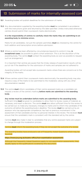 NEA/coursework GCSE - grade in advance?