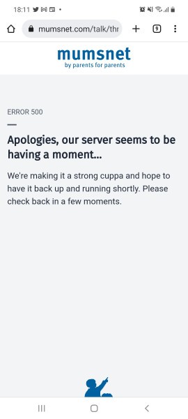 Keep getting the oops we're making mn a strong cuppa message on threads im onn