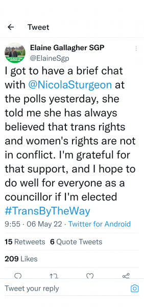 Local elections and sex/gender/trans issues