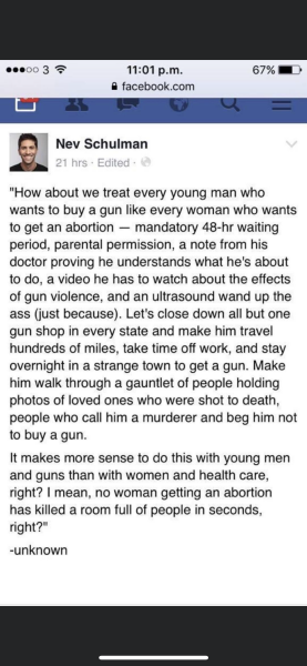 Not to understand resistance to gun control